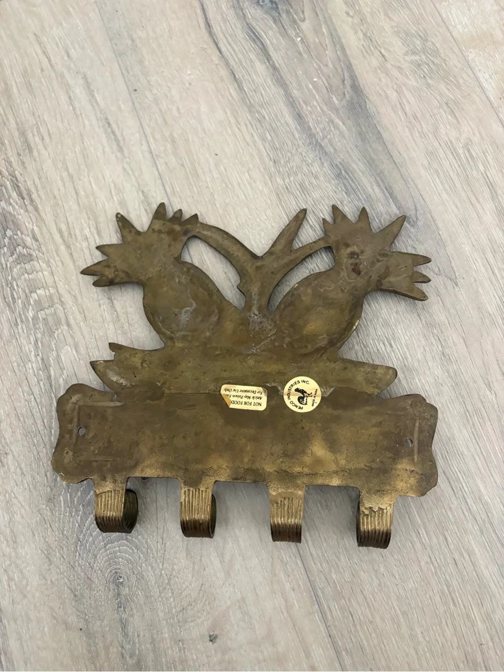 Tropical Pineapple Wall Hook Rack - Brown & Green